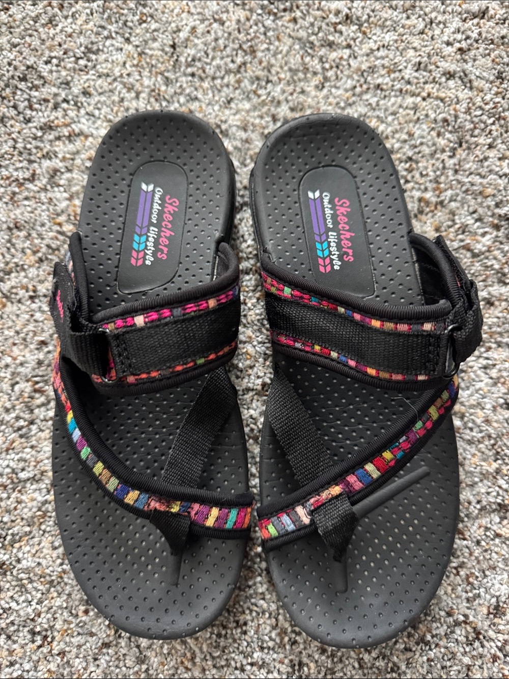 Skechers Women's REGGAE - Mad Swag - Toe Thong Woven Sandal